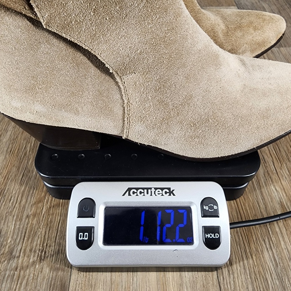 Saint Laurent Paris Suede Buckle‎ Ankle Boots Women's Size 36.5 Beige Italy - Picture 12 of 12